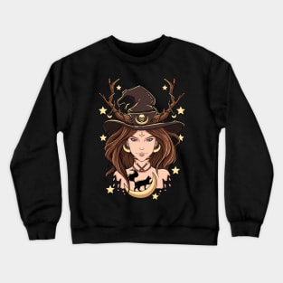 The Otherworldly Grace of a Beautiful Witch Crewneck Sweatshirt